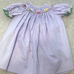 Girls smocked cupcake dress VGUC